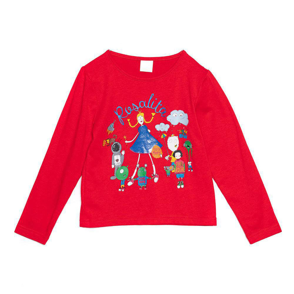 
  Rosalita Senoritas Girl's Clothing Line Long Sleeved T-shirts with
  choker. Red colour with f...