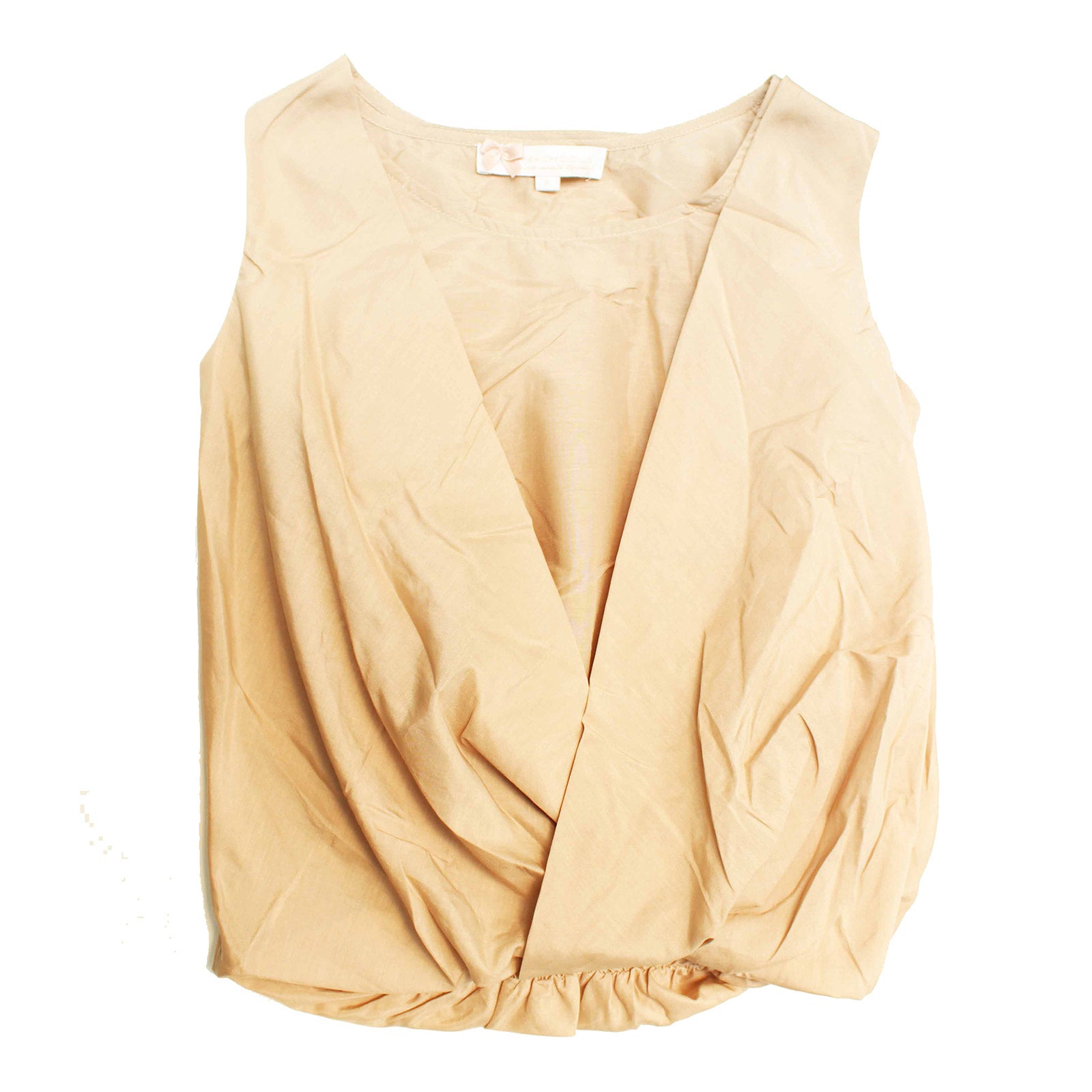 
  Blouse from the Silvian Heach girl's clothing line with elastic on the bottom; on the front ro...