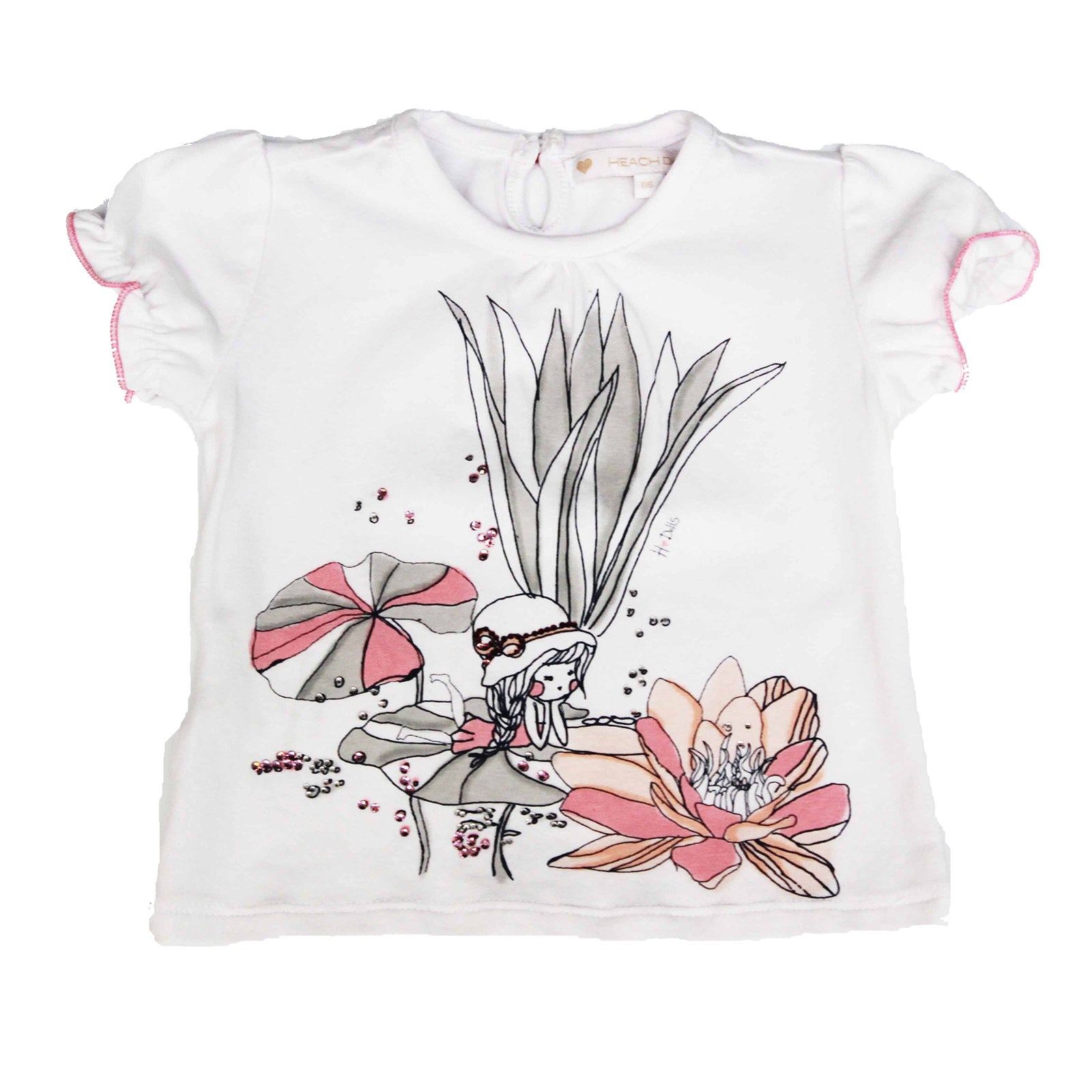 
  T-shirt from the girls' clothing line Silvian Heach short-sleeved with neckline
  round and ba...