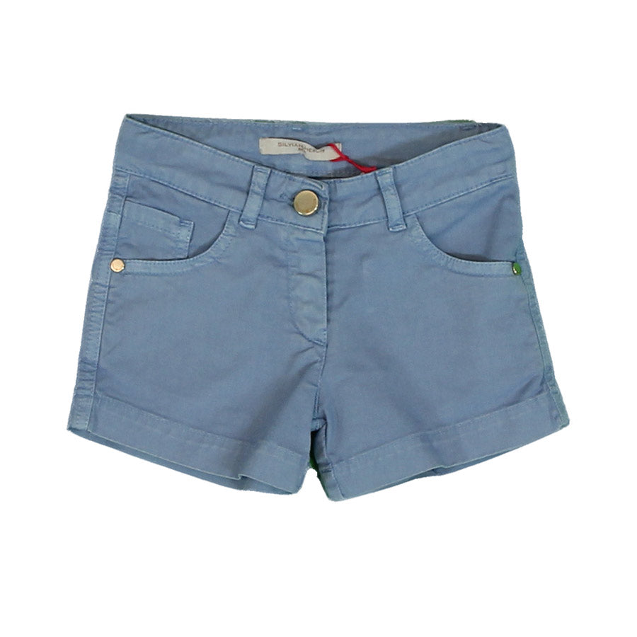 
  Shorts from the Silvian Heach Kids clothing line, model five
  solid-colored pockets. Button a...