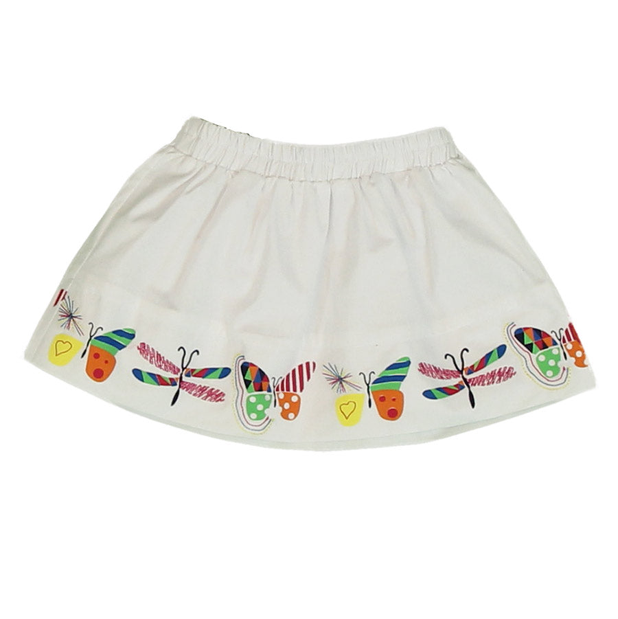 
  Baby girl skirt from the Silvian Heach Bebè clothing line, balloon model
  with decorations on...