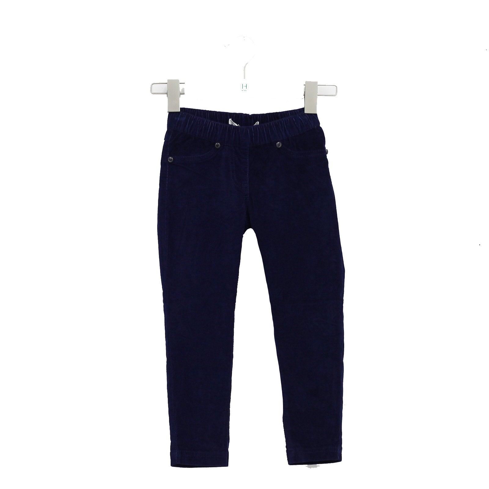 
  Girl's Heach Kids line of striped velvet trousers with pockets on the back and fake pockets
  ...