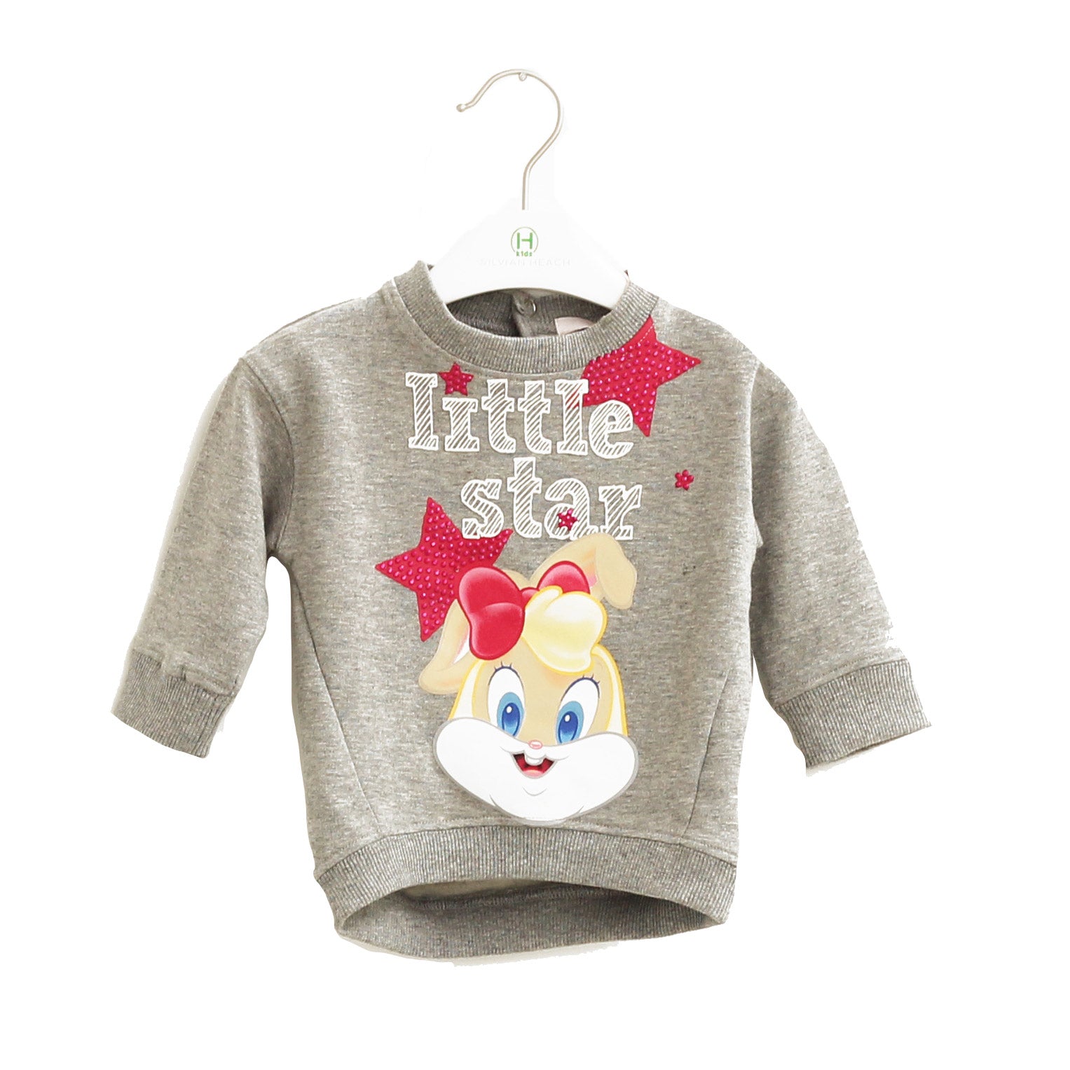 
  Maxi pullover from the Silvian Heach Kids clothing line in sweatshirt, buttoned on the back; p...