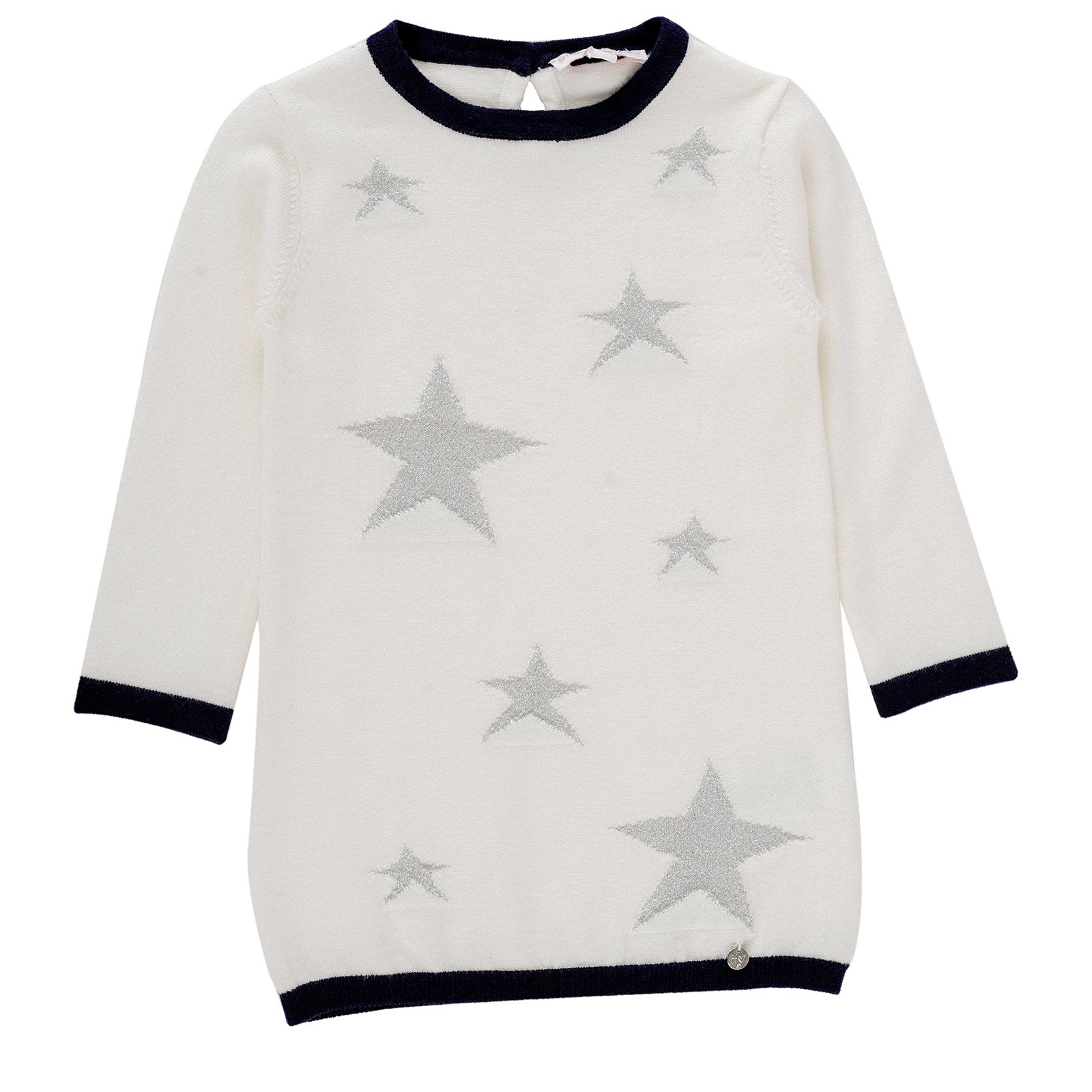 
  Little dress from the Silvian Heach Kids clothing line, knitted, with pattern
  stars in lurex...