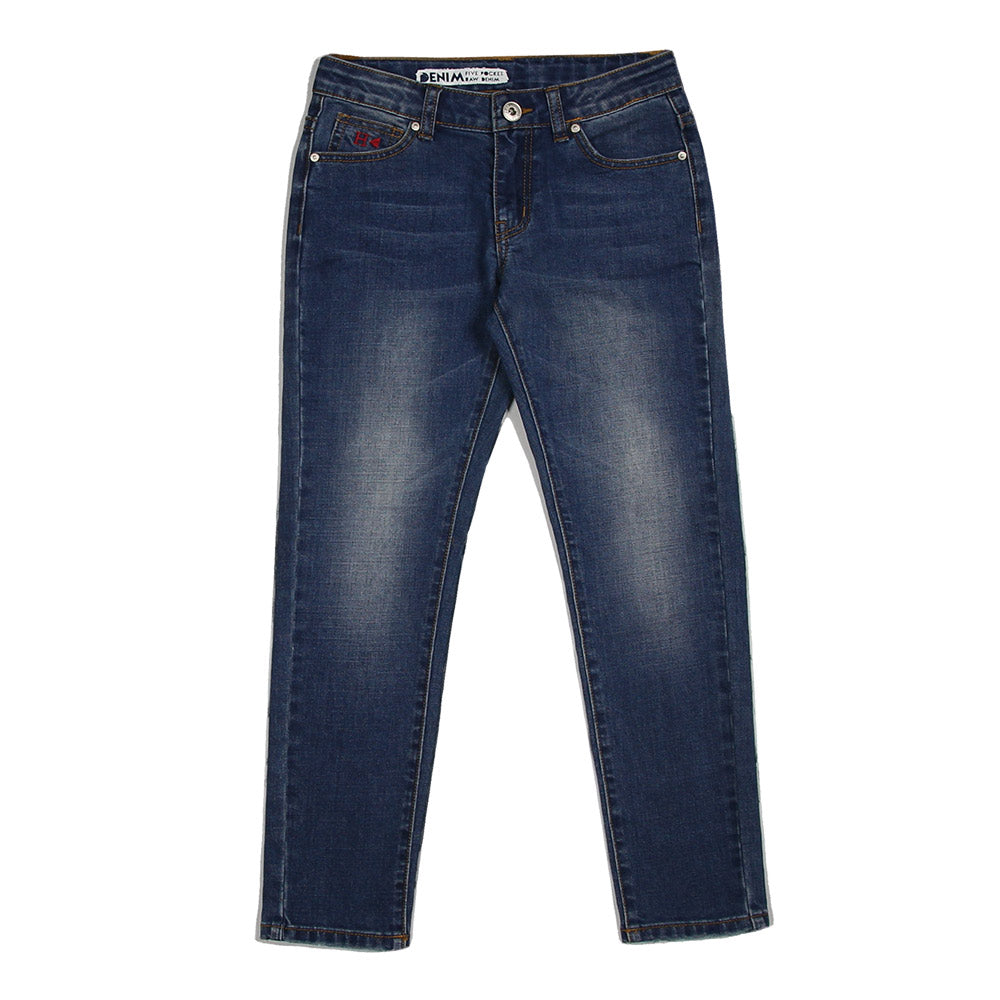 
  Jeans from the Silvian Heach children's clothing line. Five pocket model with
  shades on the ...