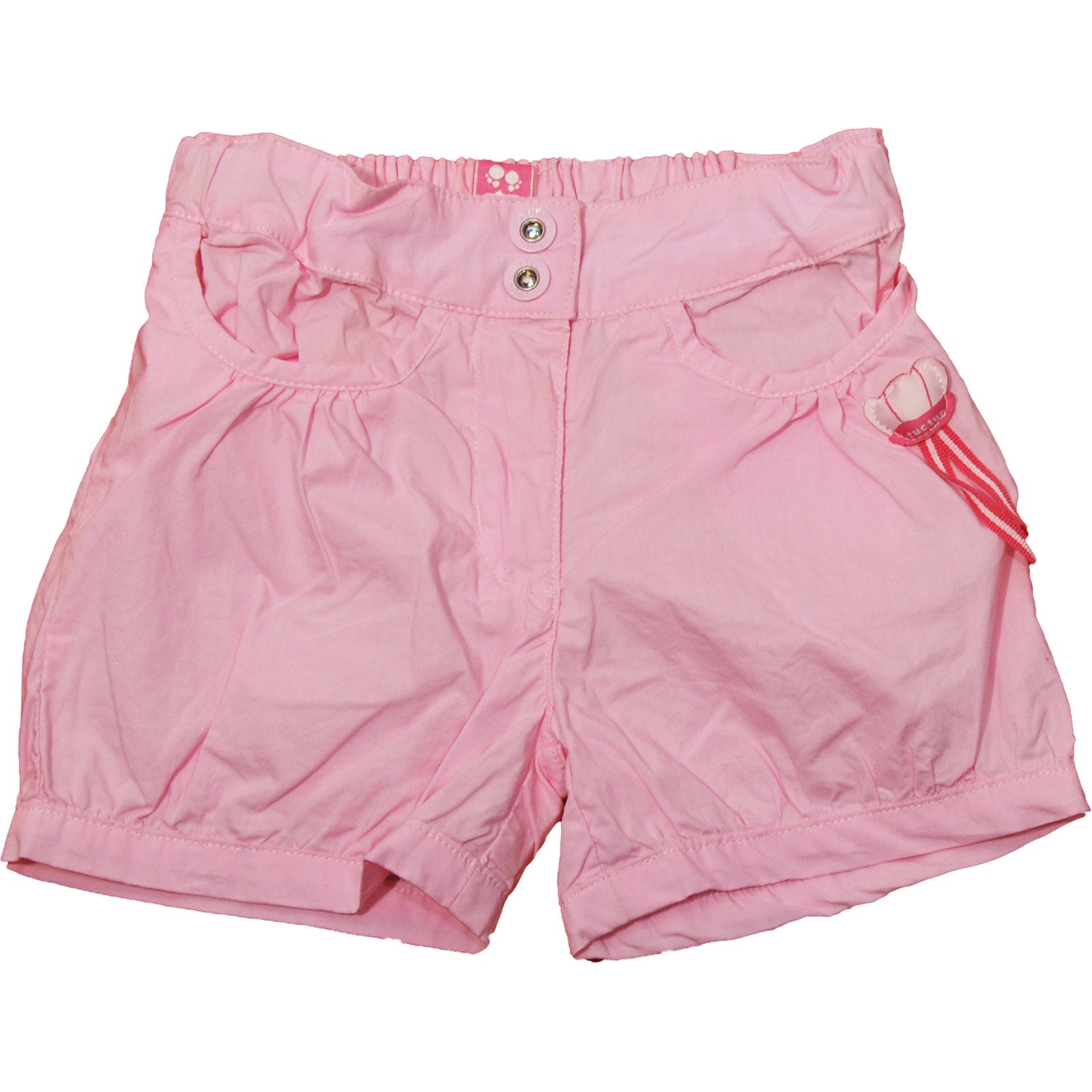 
  Girl's clothing line Tuc Tuc shorts in cotton poplin, with front pocket, adjustable screw size...