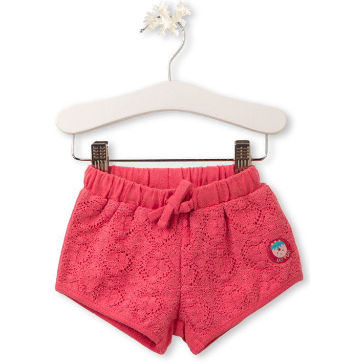 
  Shorts from the Tuc Tuc girl's clothing line, in solid-colour perforated fabric
  and with ela...