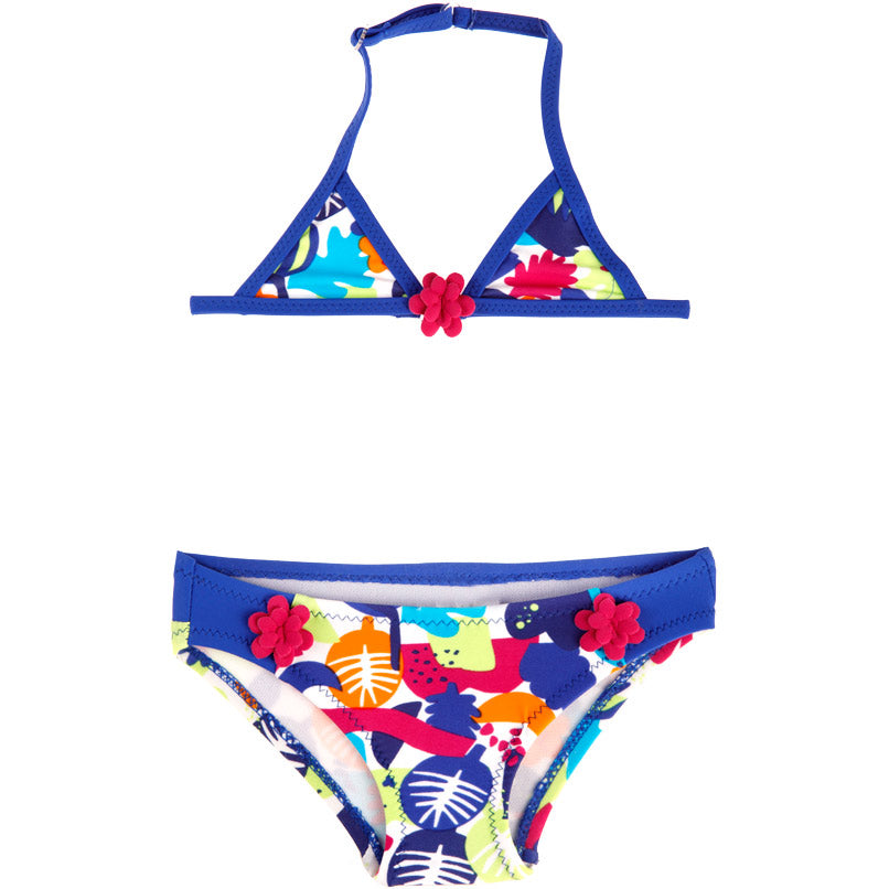 
  Bikini from the Tuc Tuc girl's clothing line, with triangles at the top
  and application of f...