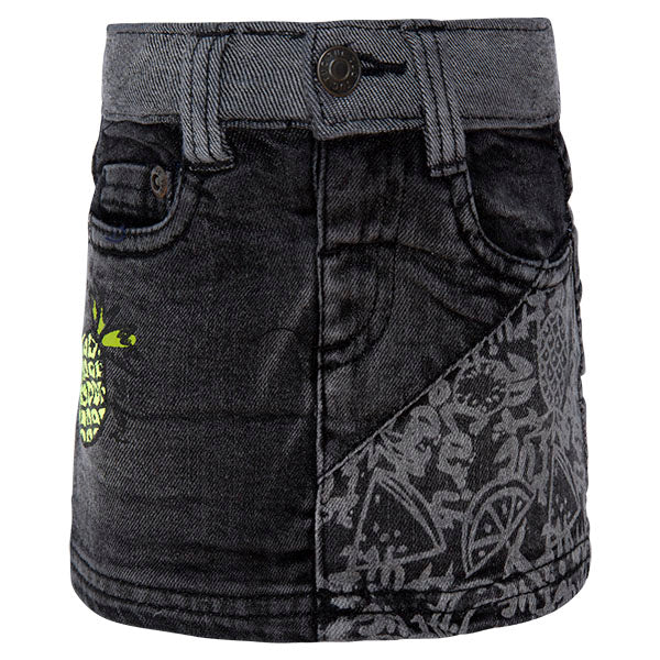 
  Girl's Tuc Tuc denim skirt from the Tuc Tuc girl's clothing line, with adjustable size
  at th...