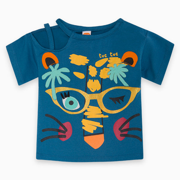 
  Tuc Tuc girl's clothing line Tuc T-shirt, with special cut on the
  shoulder strap, colored pr...