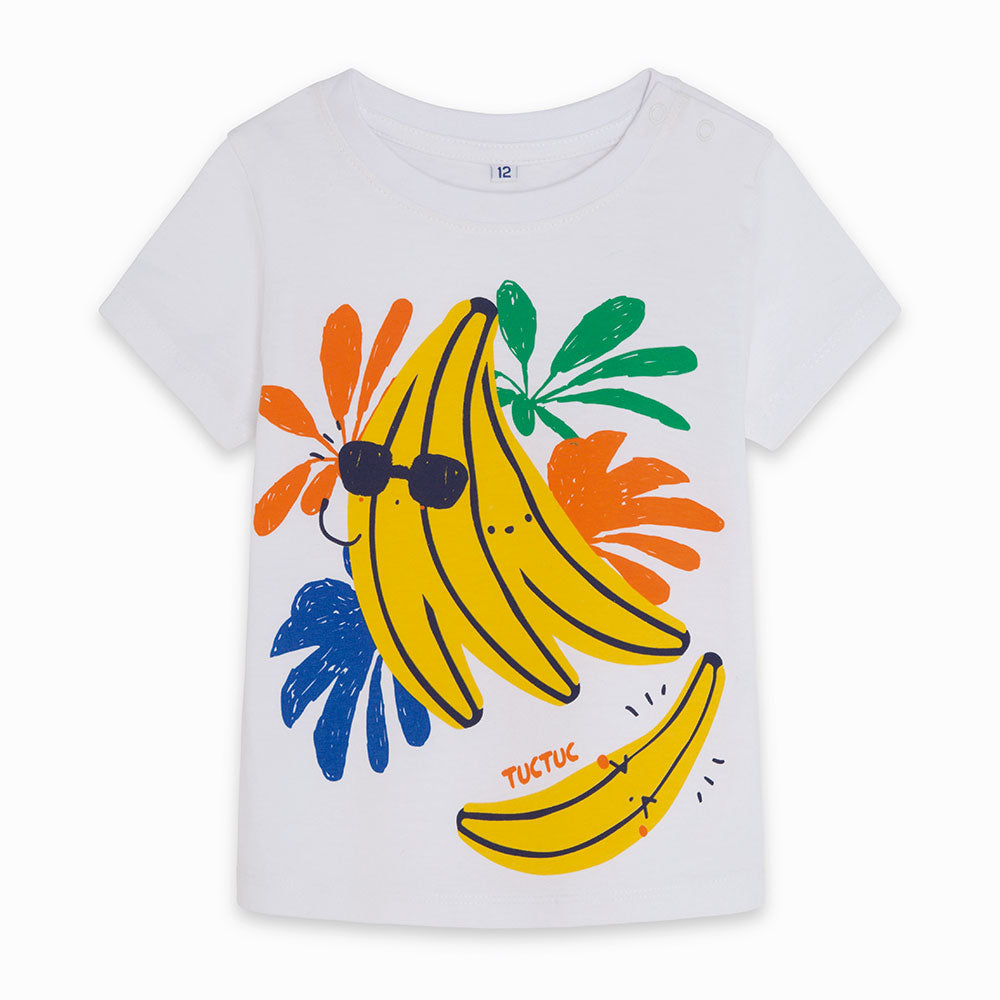 
  T-shirt from the Tuc Tuc Childrenswear Line with funny print on the front
  and press studs on...