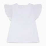 JERSEY AND TULLE T-SHIRT