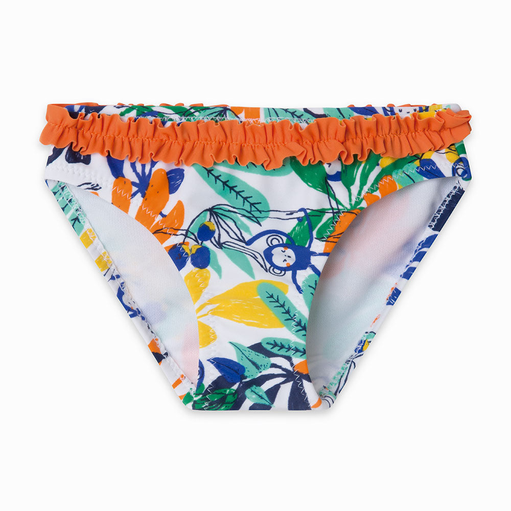 
  Swim briefs from the Tuc Tuc Girl's Clothing Line with riccetto waist and pattern
  colored. 
...
