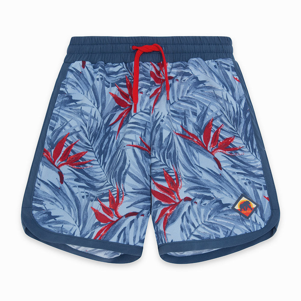 
  Swim trunks from the Tuc Tuc Children's Clothing Line with all-over pattern and details
  in c...