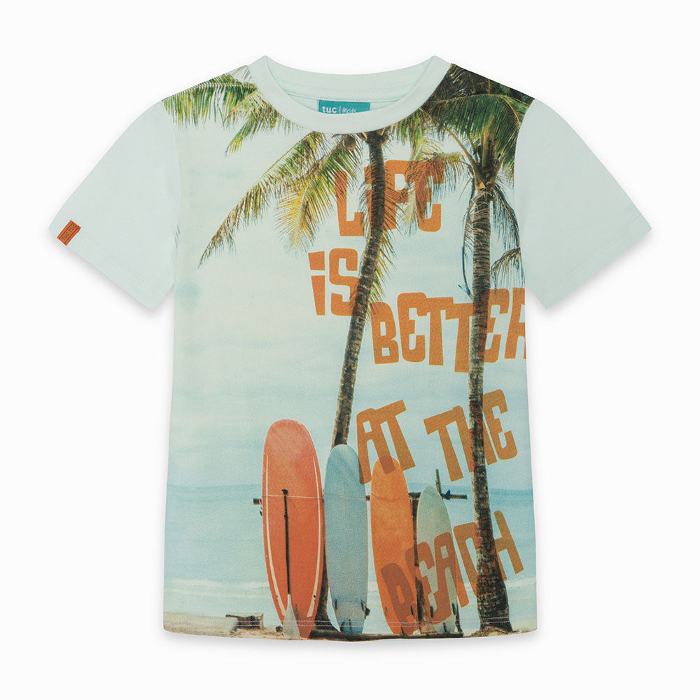 
  T-shirt from the Tuc Tuc Childrenswear Line with a nice palm print
  and surfboards.



   


...