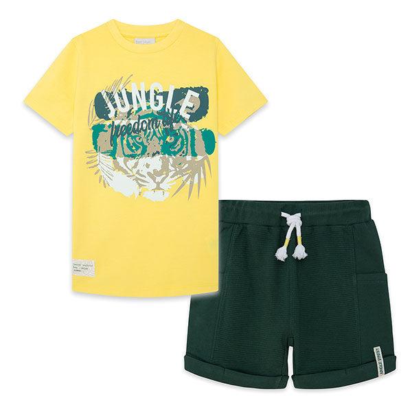 
  Two-piece suit from the Tuc Tuc Childrenswear Line, consisting of t-shiert
  with colored prin...