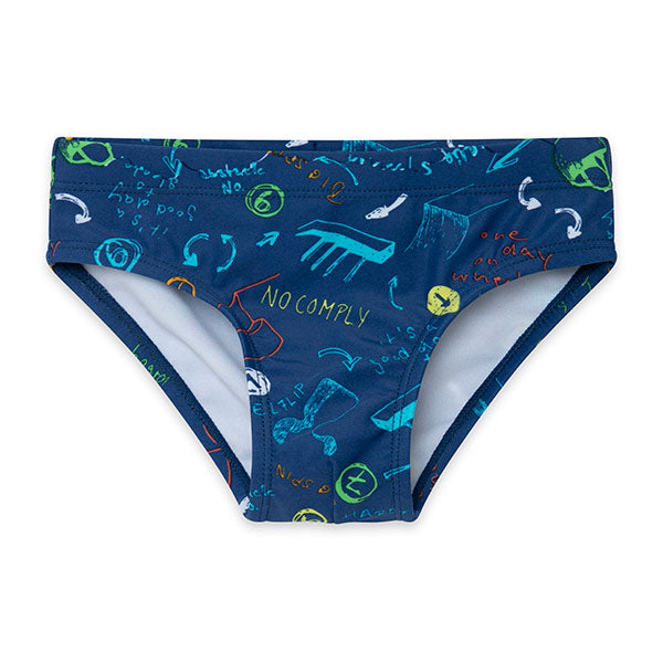 
 Swim briefs from the Tuc Tuc Childrenswear Line, Free Time collection, with drawstring at the w...