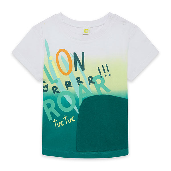 
  T-shirt from the tuc Tuc Childrenswear Line, In The Jungle collection, with
  front pocket wit...