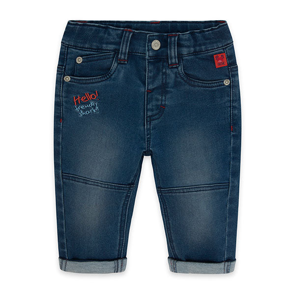 
  Denim trousers from the Tuc Tuc Children's Clothing Line, Red Submarine collection,
  with ela...