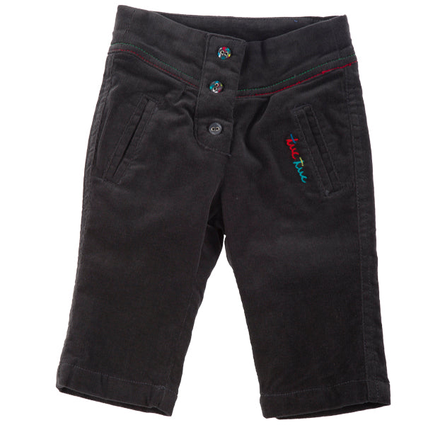 
  Trousers from the Tuc Tuc girl's clothing line in corduroy, buttons on the front with a fancy ...
