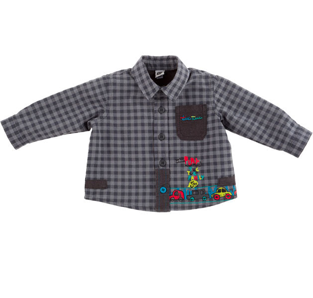 
  Tuc Tuc children's clothing line blouse with pocket and print on the front, double patterned. ...