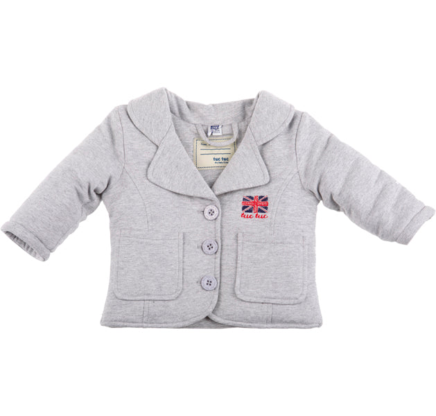 
  Padded jacket from the Tuc Tuc girl's clothing line in sweatshirt with front pockets and Briti...
