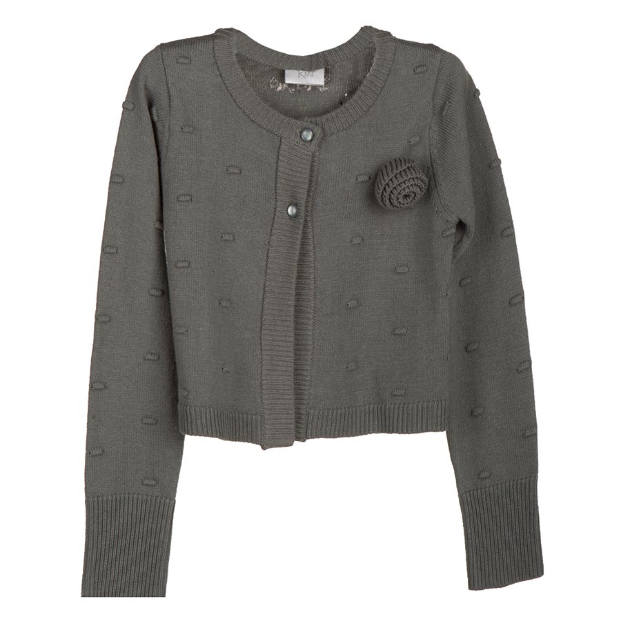 
  Cardigan of the Tuc Tuc girl's clothing line, with embossing and
  bow on one side. Closure wi...