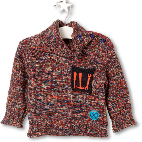 
  Tuc Tuc high neck sweater from the Tuc Tuc children's clothing line in tricot. Pocket
  on the...