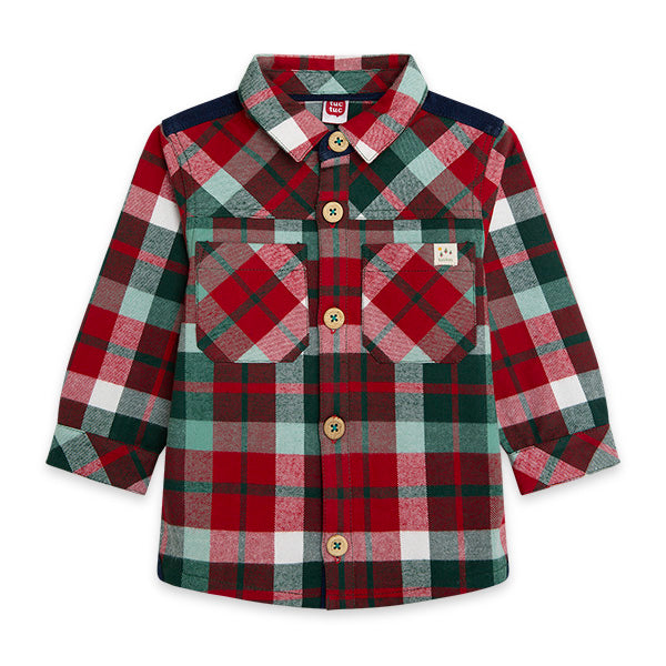 
  Flannel shirt from the tuc tuc children's clothing line, Highlands collection.
  Check pattern...