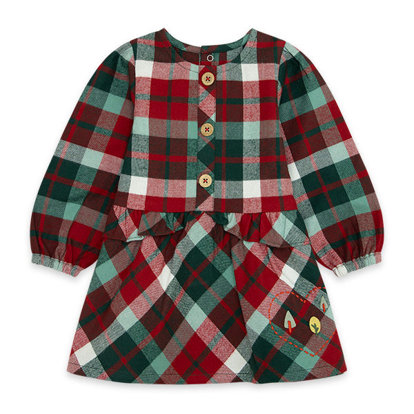 
  Flannel dress from the Tuc Tuc girl's clothing line, Highlands collection
  with Scottish patt...