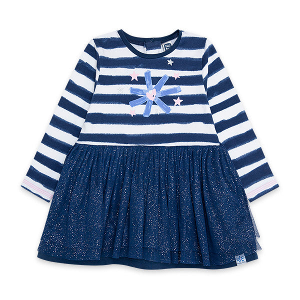 
  Dress from the tuc tuc girl's clothing line, Glaciar collection, with part
  striped top and s...