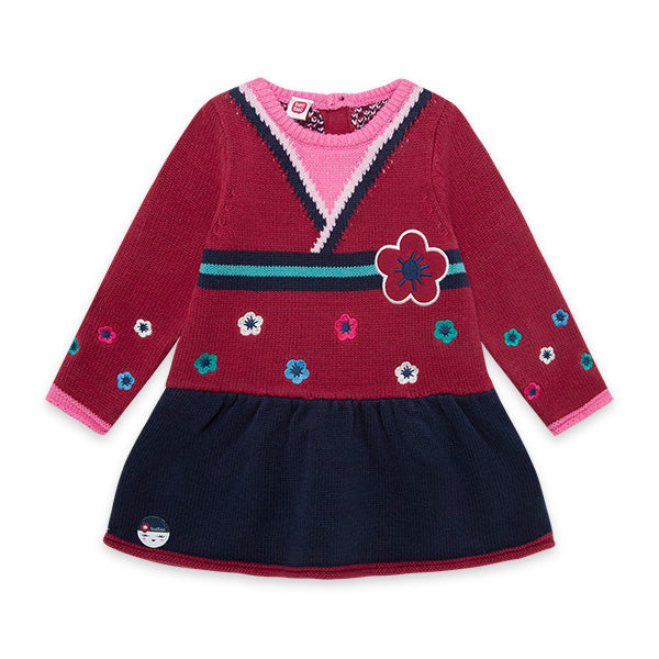 
  Knitted dress from the Tuc Tuc Children's Clothing line, Kyoto Girls collection
  with buttons...