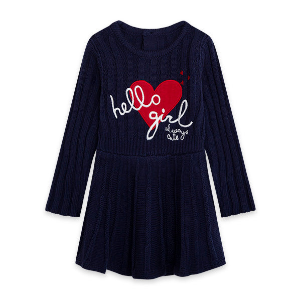 
  Tricot dress from the Tuc Tuc girl's clothing line, Hello London collection.
  with cut at the...