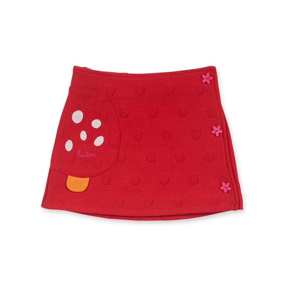Wrap skirt from the Tuc Tuc Girls' Clothing Line, in soft fabric with flower-shaped buttons.
Comp...
