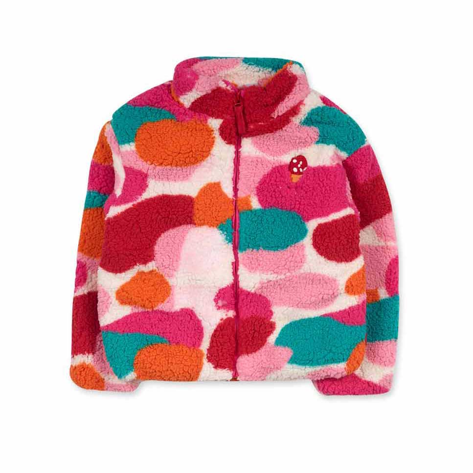 Fleece jacket from the Tuc Tuc girls' clothing line, without hood, with side pockets and all-over...