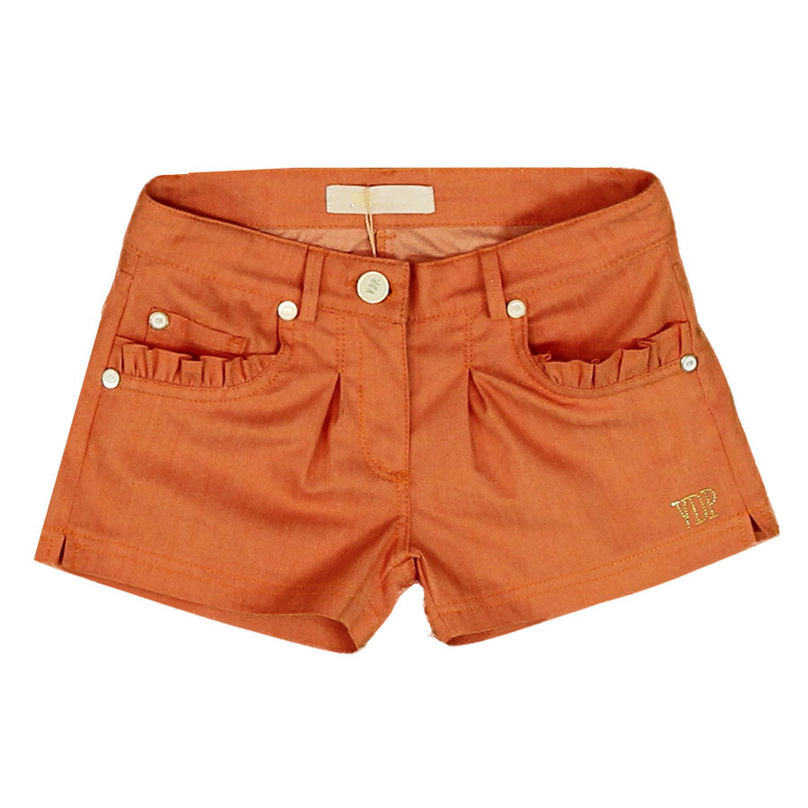 
  Shorts from the girls' clothing line Via Delle Perle Girls, lightweight fabric and
  solid-col...