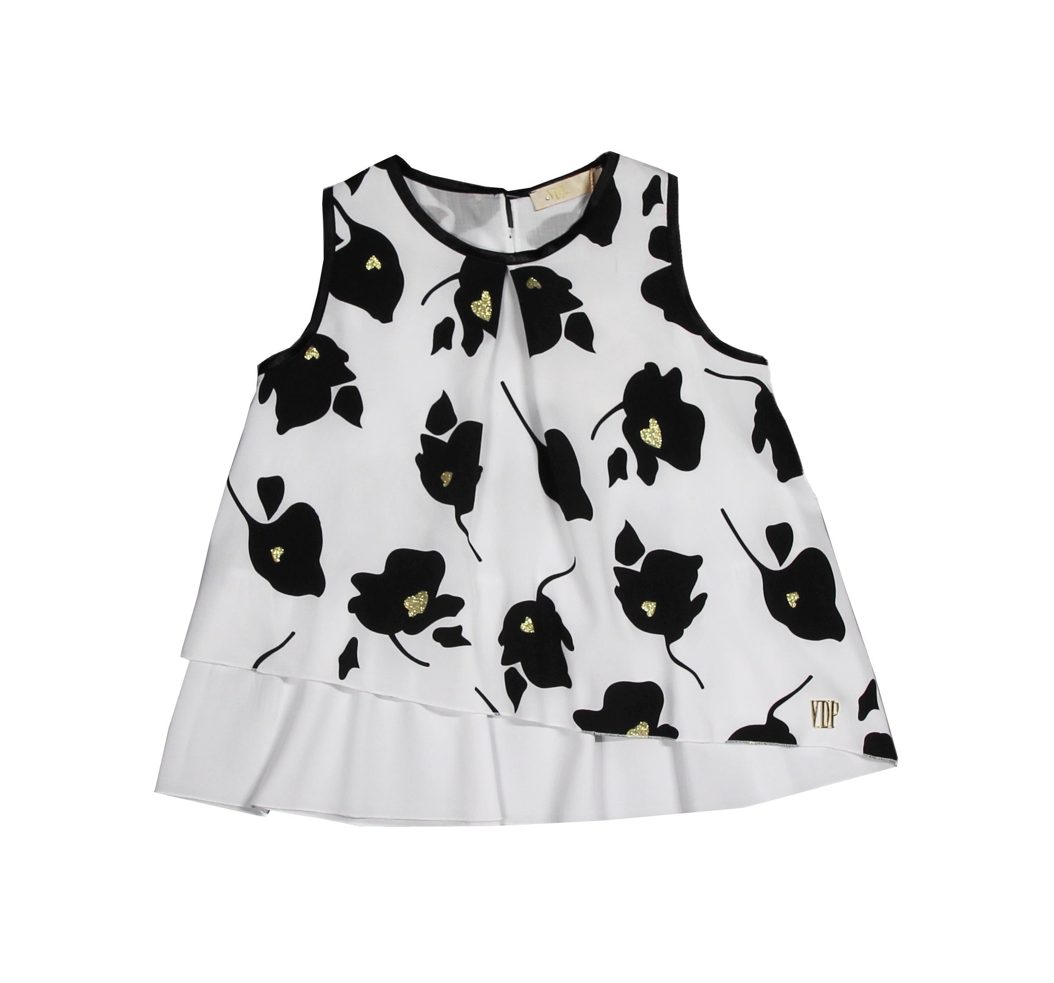 
  Elegant top from the Via Delle Perle Children's Clothing Line, closed on the back
  with small...