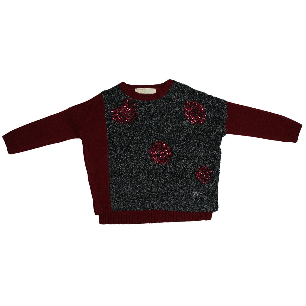 
  Blouse from the Via Delle Perle children's clothing line. The front in bouclé with
  heart and...